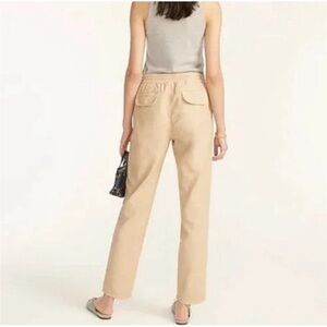 J Crew Women medium Tie Waist Camp Pants In Dark Beachwood 100 percent cotton